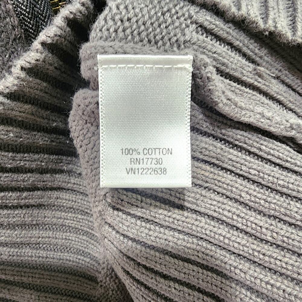 Xhilaration Greyish Tan Short Sleeve Zip Long Knit Sweater M - Picture 6 of 9